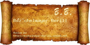 Büchelmayer Berill névjegykártya